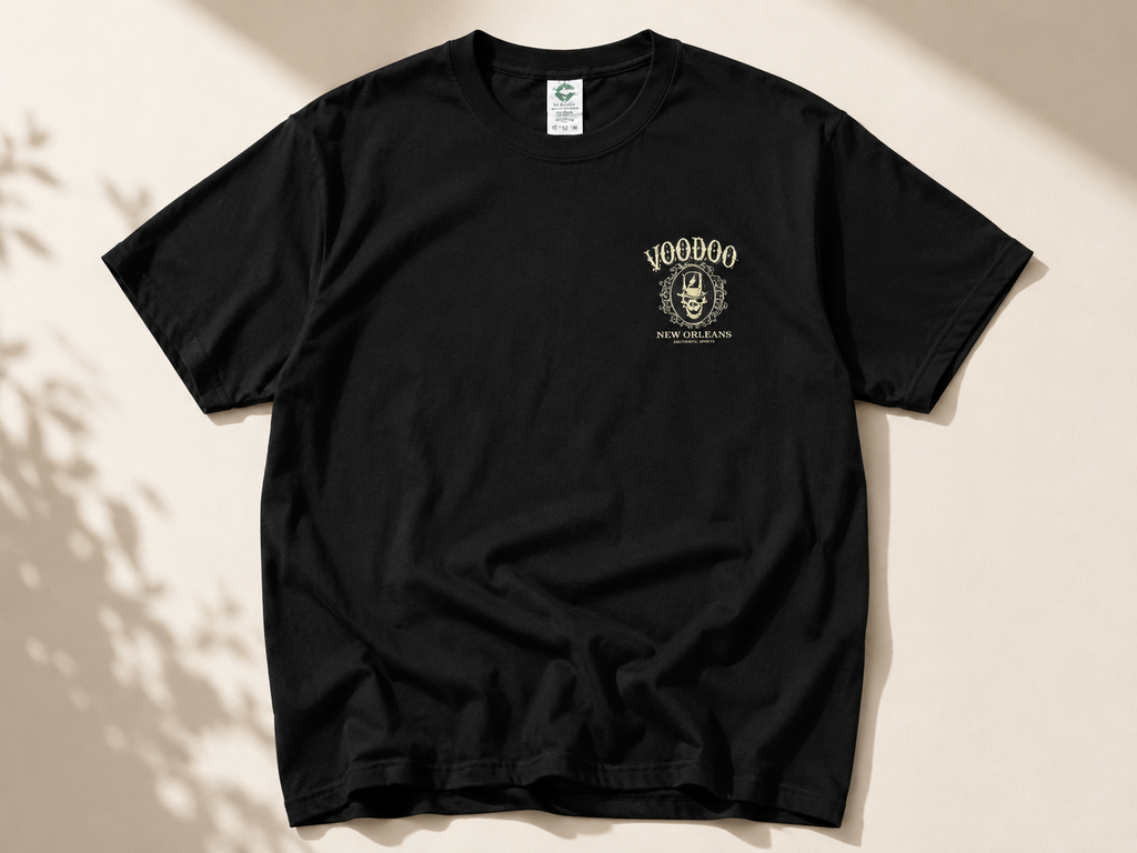 Vintage Voodoo Skull Black T-Shirt