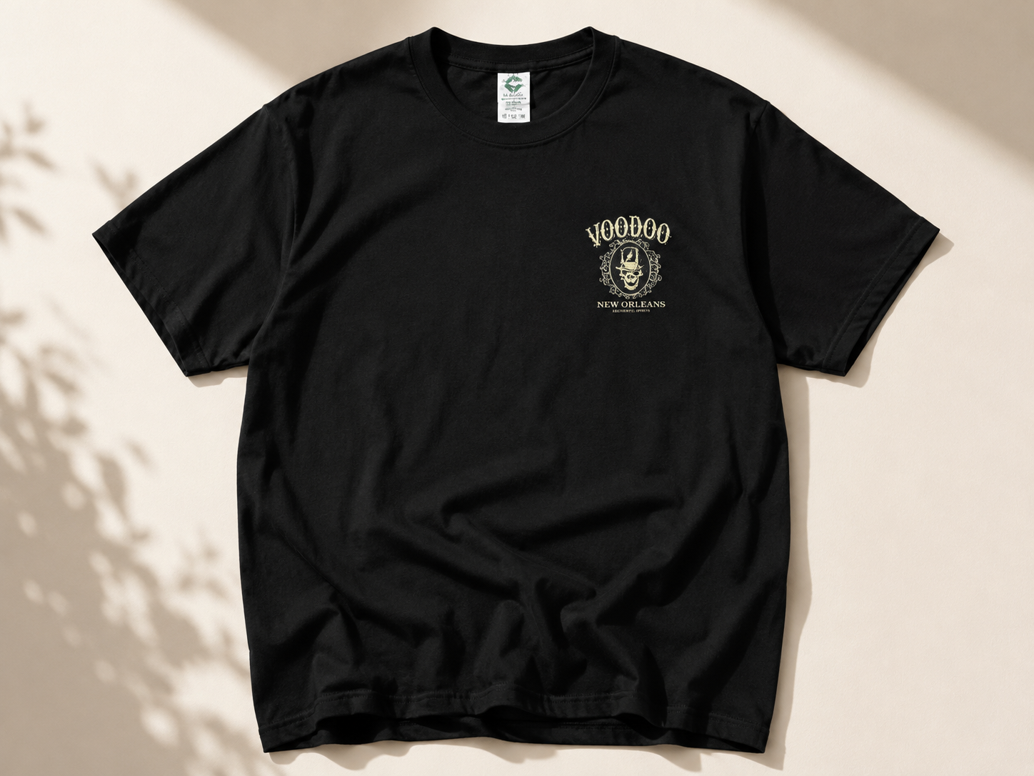 Vintage Voodoo Skull Black T-Shirt